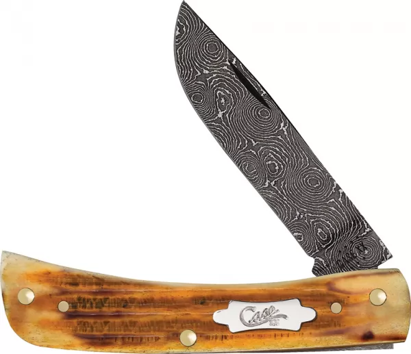 Case Cutlery Sod Buster Jr Damascus Burnt G CA52421
