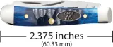 Case Cutlery Ocean Blue Bone  Gator Jig Ti CA53984