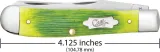 Case Cutlery Lime Green Bone  Barnboard Ji CA61040