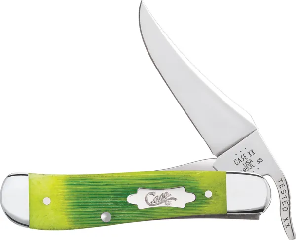 Case Cutlery Lime Green Bone  Barnboard Ji CA61043