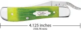 Case Cutlery Lime Green Bone  Barnboard Ji CA61043