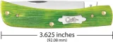 Case Cutlery Lime Green Bone  Barnboard Ji CA61044