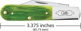 Case Cutlery Lime Green Bone  Barnboard Ji CA61045