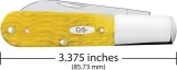 Case Cutlery Barlow Platts Jig Yellow CA75313 Case Cutlery Barlow Platts Jig Yellow CA75313