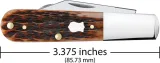 Case Cutlery Barlow Case Bros Brn Bone CA79413