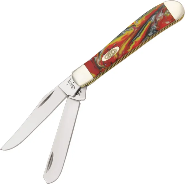 Case Cutlery Mini Trapper Fire In Box Knives CA9207FIB