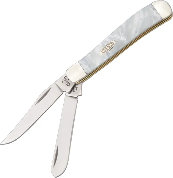 Case Cutlery Mini Trapper White Pearl Knives CA9207WP