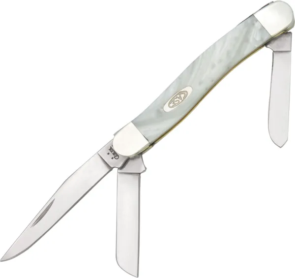 Case Cutlery Medium Stockman White Pearl Knives CA9318WP