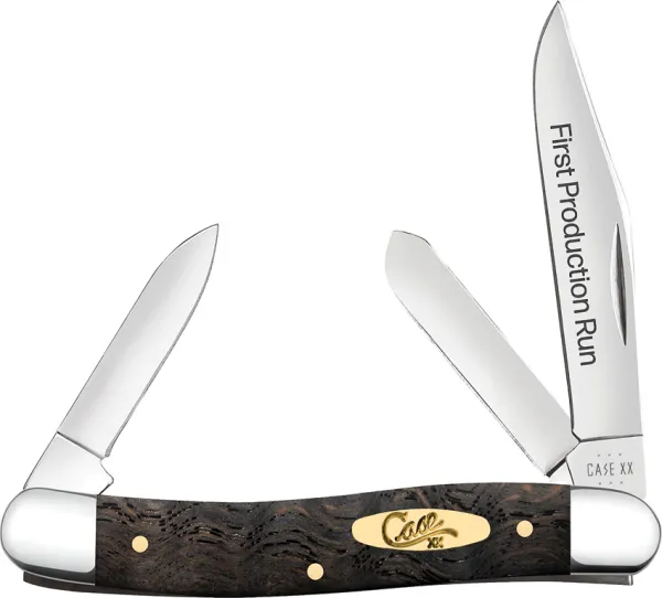 Case Stockman Black Curly Oak 1PR CA94001