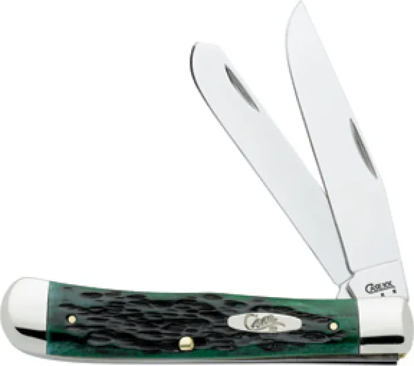 Case 9720 Trapper Knife Green Bermuda Handle CA9720
