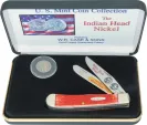 Case Cutlery Indian Head Nickel Trapper Set - CAIHNR