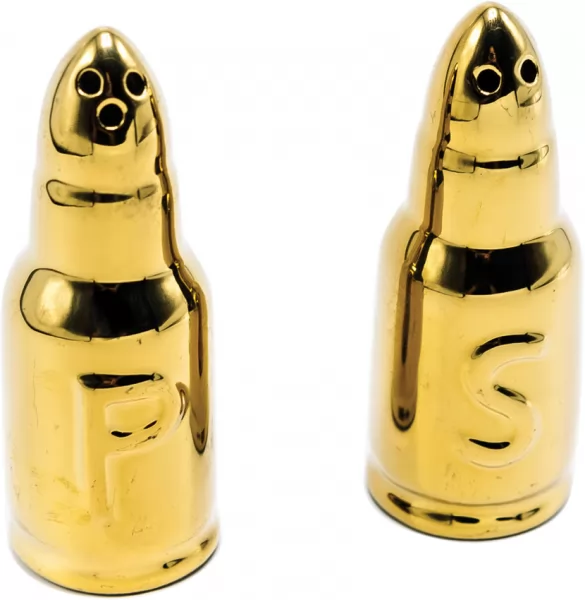 Caliber Gourmet Salt Pepper Shakers Bullet CBG1036