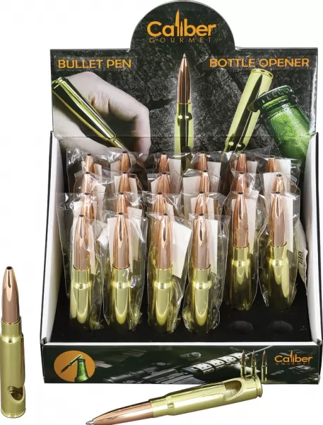 Caliber Gourmet Bullet Pen-Bottle Opener 24pk CBGDB04