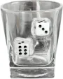 Caliber Gourmet Lucky Dice Glass - CBGLMSDICE