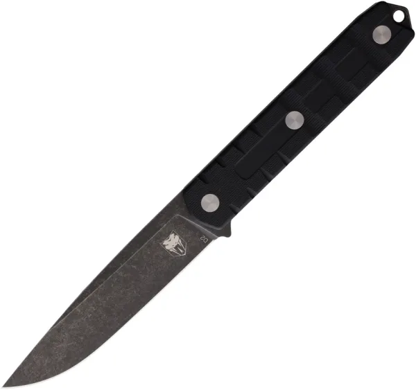 Cobratec Knives Outdoor Warrior Fixed Blade CBTOWBLKDNS