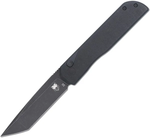 Cobratec Knives Prowler Button Lock Tant Blk CBTPLRBKBT