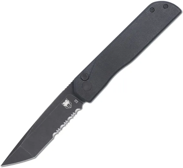 Cobratec Knives Prowler Button Lock Tant BlkPS CBTPLRBKBTS