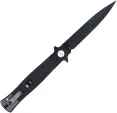 Cobratec Knives Stiletto Button Lock Blk-Blk CBTSTBLBKBK