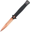 Cobratec Knives Stiletto Button Lock Blk/Rose - CBTSTBLBKRG