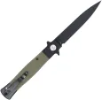 Cobratec Knives Stiletto Button Lock Blk-OD CBTSTBLODBK