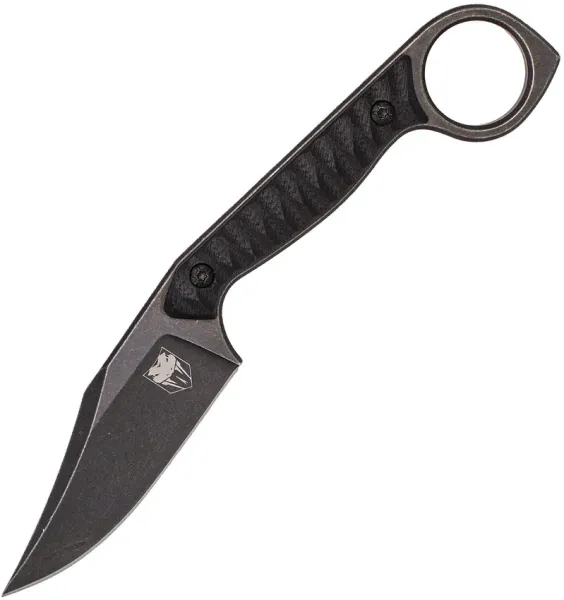 Cobratec Knives Wolfteeth Fixed Blade Blk CP CBTWLTBLKCLP