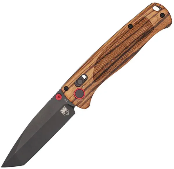 Cobratec Knives Bar Lock Zebra Wood Tanto Blk CBTZWDBLTBK