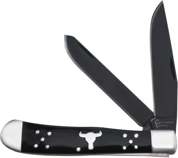 Cattlemans Cutlery Black Angus Trapper knives CC0002BD