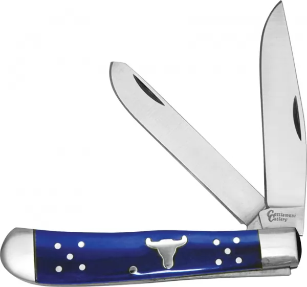 Cattlemans Cutlery Trapper Blue knives CC0002BL