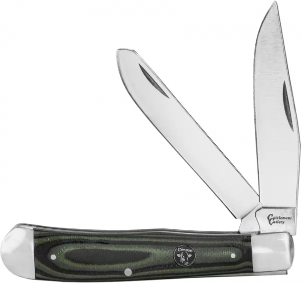 Cattlemans Cutlery Cowhand Trapper Green knives CC0002GGN