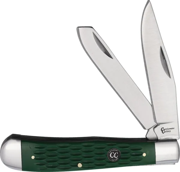 Cattlemans Cutlery CC Series Trapper Green knives CC0002JGD