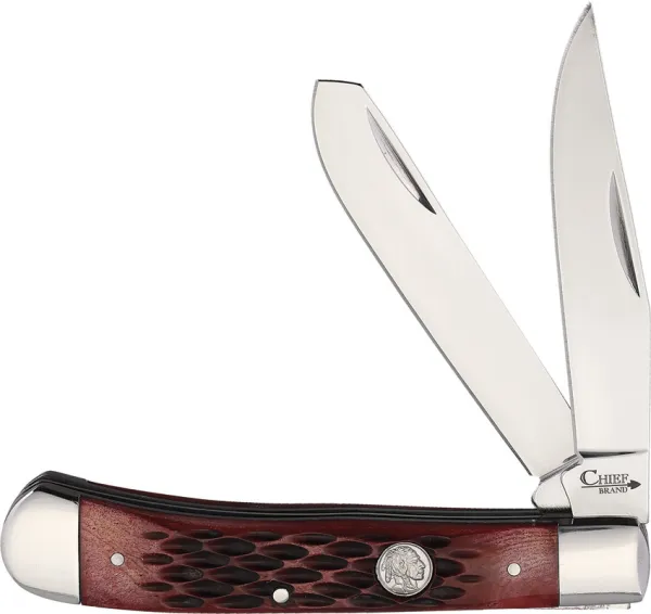 Chief Brand Trapper Chestnut Bone Knives CF116