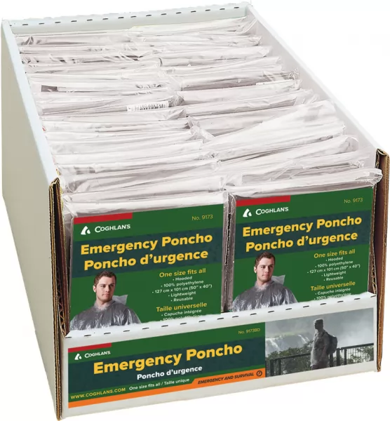 Coghlans Emergency Poncho Display CGN9173BD