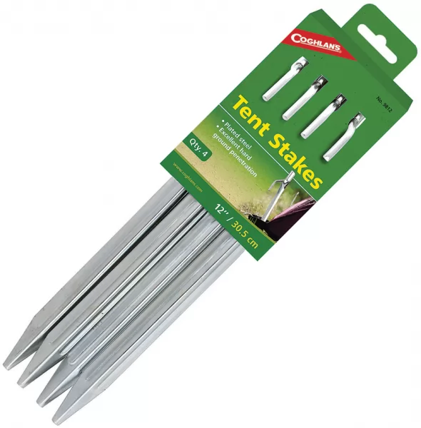 Coghlans Steel Tent Stakes 12in 4pk CGN9812
