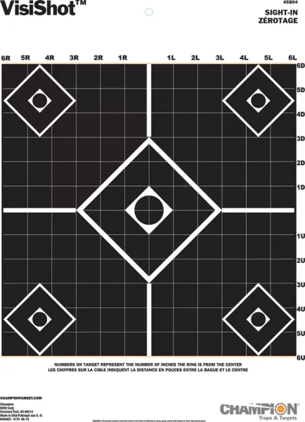 Champion Visicolor Sight-In Target CHP45815