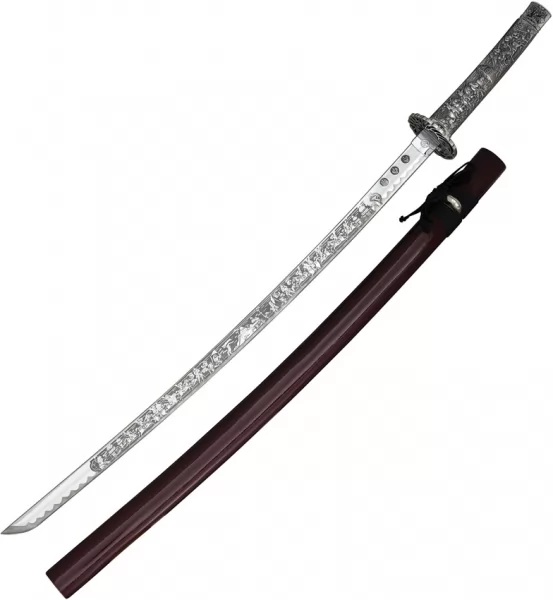 Art Gladius Katana Silver Engraved swords CI178
