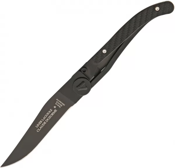 Laguiole Claude Dozorme Laguiole Linerlock Black CF CLD16014203N4