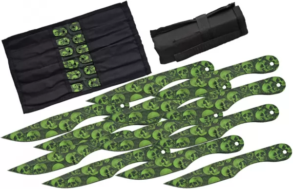China Made 12 Pc Skull Knife Throwing Set knives CN211343