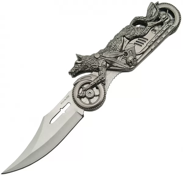 China Made Wolf Rider Linerlock A-O knives CN211358WF