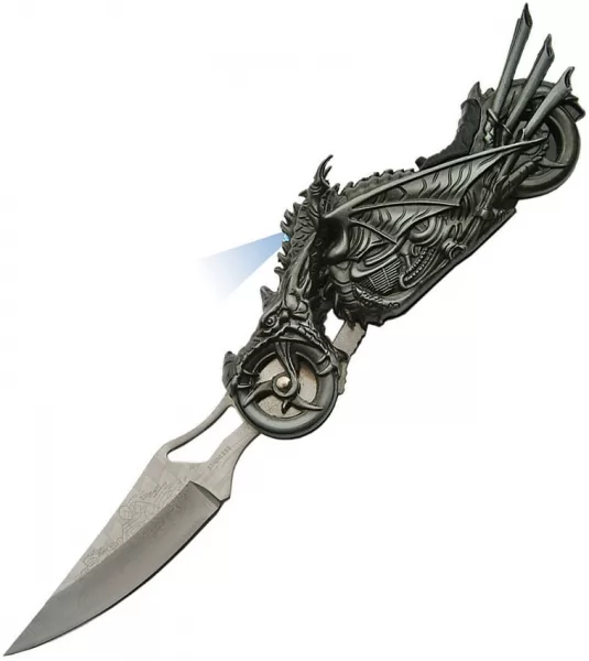 China Made Dragon Rider LED Linerlock knives CN211409