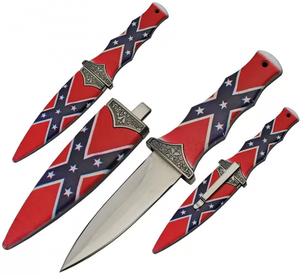 China Made Boot Knife Confederate Flag knives CN211467CF