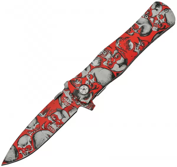 China Made Skull Linerlock knives CN211505
