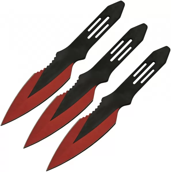 Rite Edge 3pc Red Thrower Set knives CN211536RD