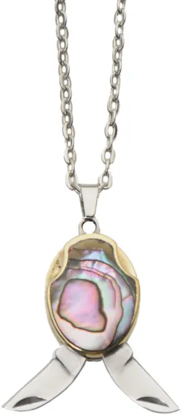 Rite Edge Abalone Shell Blade Necklace knives CN211583AS