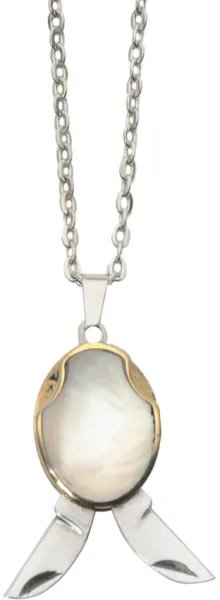 Rite Edge White Shell Blade Necklace knives CN211583WH
