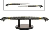 China Made Twin Dragon Swords w Stand - CN211611