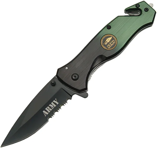 India Made Rescue Linerlock A-O Army knives CN300202AR
