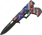 Rite Edge Gun Linerlock A/O Skull Flag - CN300227SK