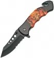 Rite Edge Flaming Skull Linerlock A/O - CN300261