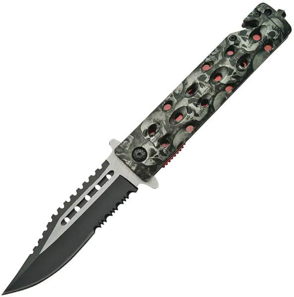Rite Edge Skull Linerlock A-O Gray knives CN300325GY