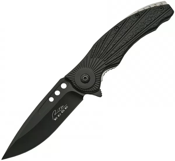 China Made Rising Sun Linerlock A-O Black knives CN300419BK